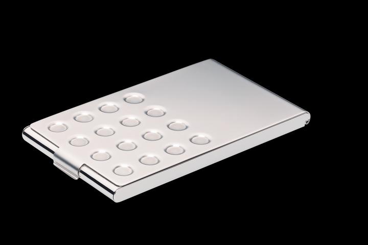 Produktbild Durable Visitenkartenetui Business Card Box Chrome (95 x 58 mm)