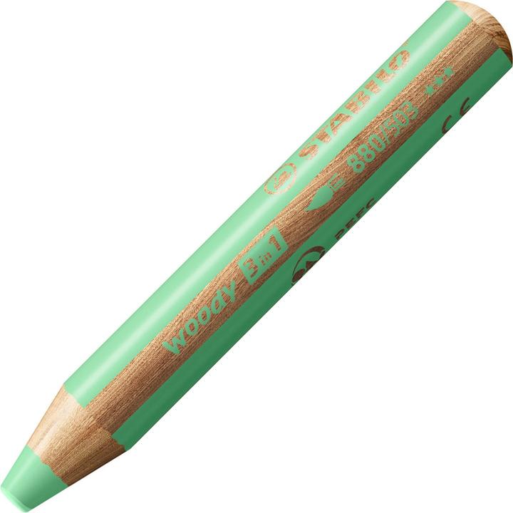 Actual product image STABILO woody 3 in 1 coloured pencil (Pastel green, 1 x)