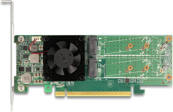 Actual product image Delock Host Bus Adapter PCI Express x16 - 4x NVMe M.2 Key M