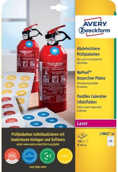 Actual product image Avery Abziehsichere Prüfplaketten
