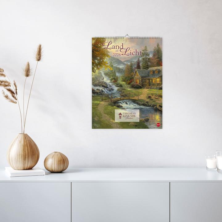 Image du produit Thomas Kinkade: Land im Licht Kalender 2026 (34 x 44 cm, Allemand)