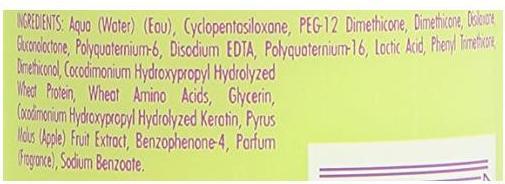 Nutritional values and ingredients Revlon Equave Kids (200 ml, Liquid shampoo)