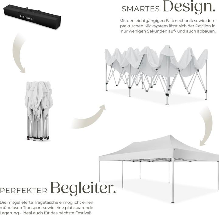 Immagine prodotto tectake Gazebo da giardino (600 cm, 300 cm)