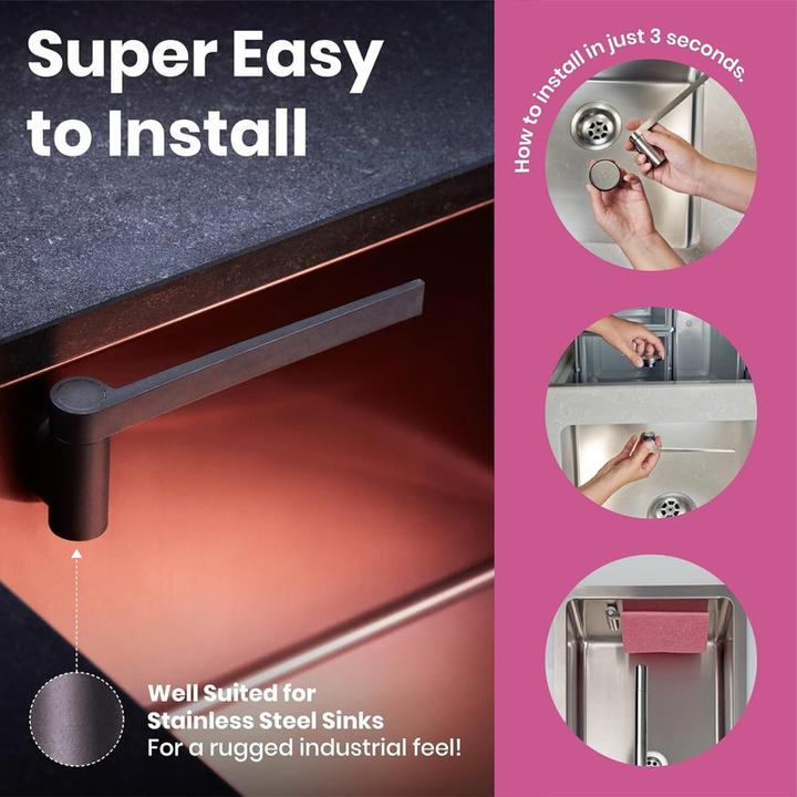 Produktbild Happy Sinks Magnetischer Geschirrtuchhalter - Geeignet für Metallsenken