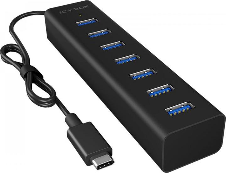 Produktbild Icy Box Hub USB 7x USB-A 3.0 (Ib-Hub1700-C3) (USB-C, 7 Ports)