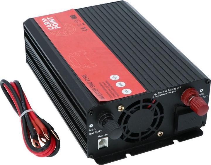 Carpoint Pure Sinus Wechselrichter 12V> 230 V 500W Französisch/belgischer Sockel (0510367)