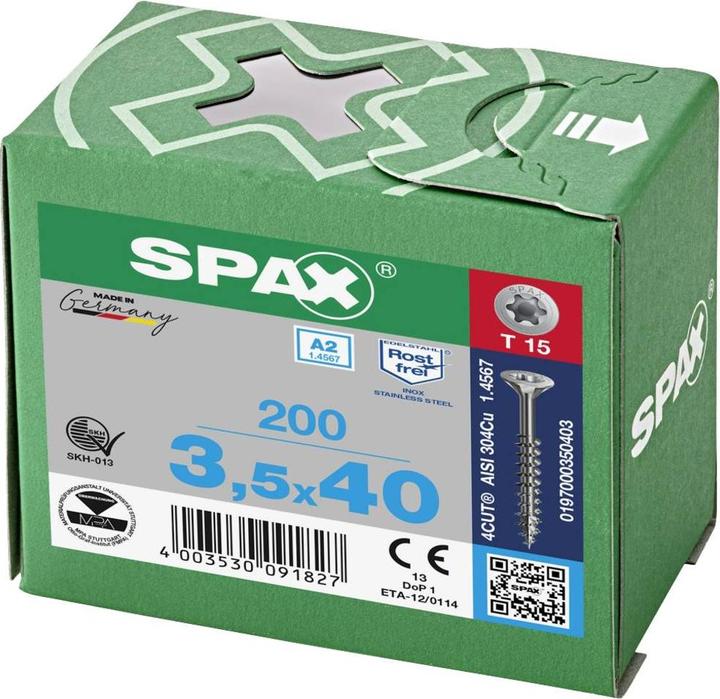 Actual product image Spax Chipboard screws A2 (200 Screws per piece)
