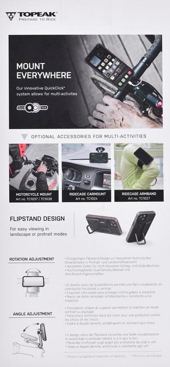 Actual product image Topeak Phone Case Ridecase T-Tt9875bg Iphone 14 Plus Black/Grey (Apple iPhone 14 Plus)
