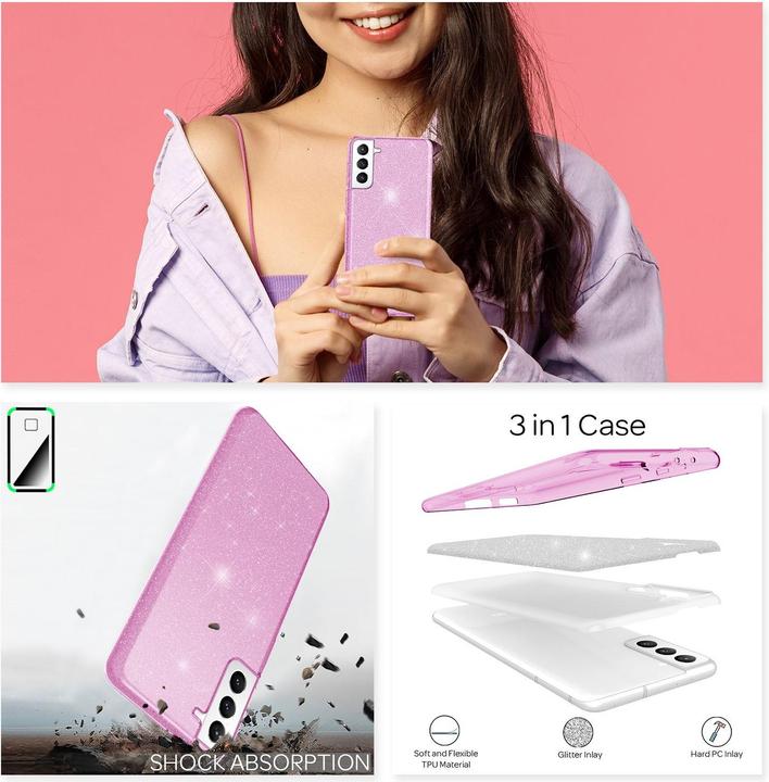 Produktbild Nalia Glitzer Handyhülle (Samsung Galaxy S21 FE)