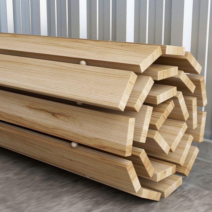 Produktbild Swisshandel24 120cm Gartenweg, Rollweg Gartentritt Dekorative Holztritt aus Tannenholz, Natur (1 x, 120 x 47 cm)