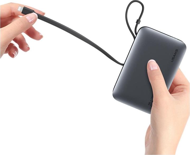 Produktbild Usams Powerbank XR Series CD228 10000mAh 20W + kabel USB-C/Lightning biały (10000 mAh, 20 W, 20 Wh)