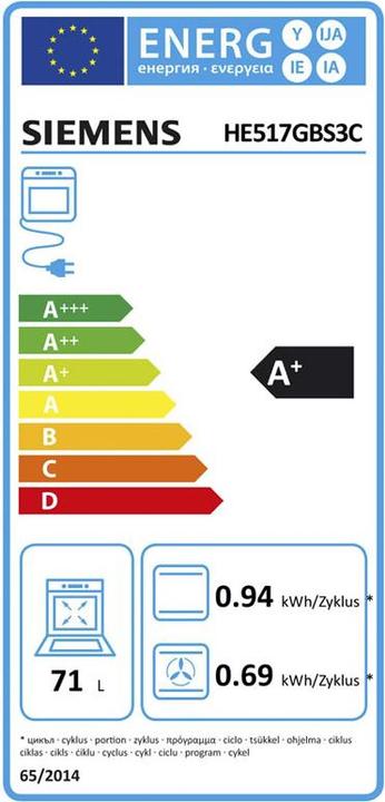 Energy Label Siemens HE517GBS3C