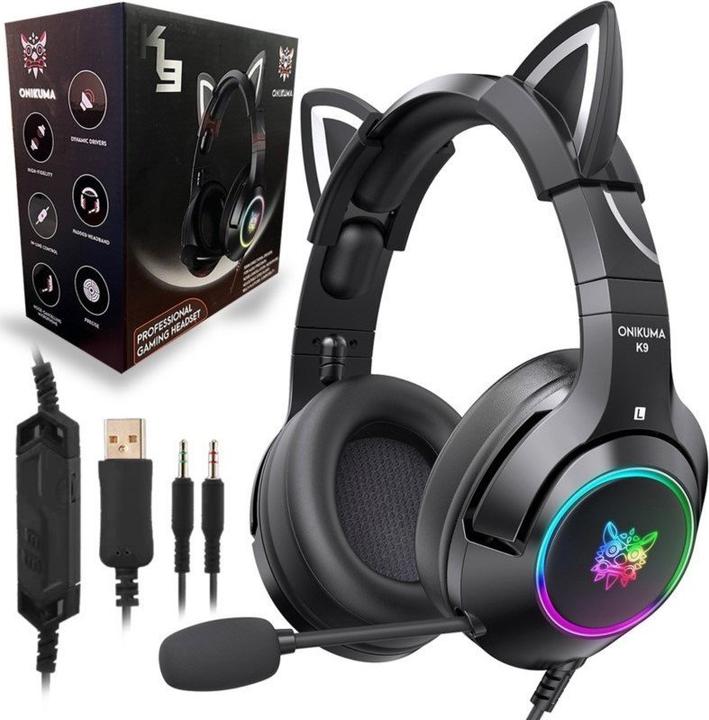 Produktbild Onikuma Gaming headphones K9 Black RGB (Kabelgebunden)