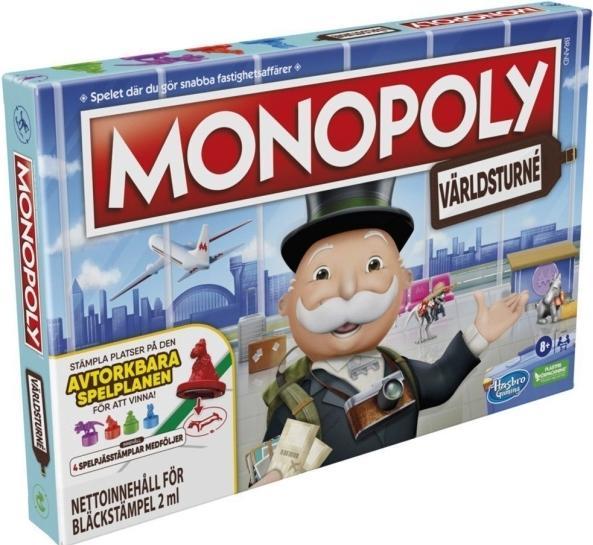 Actual product image Hasbro Gaming Monopoly Travel World Tour Monopoly Travel World Tour Board game Family (Swedish)