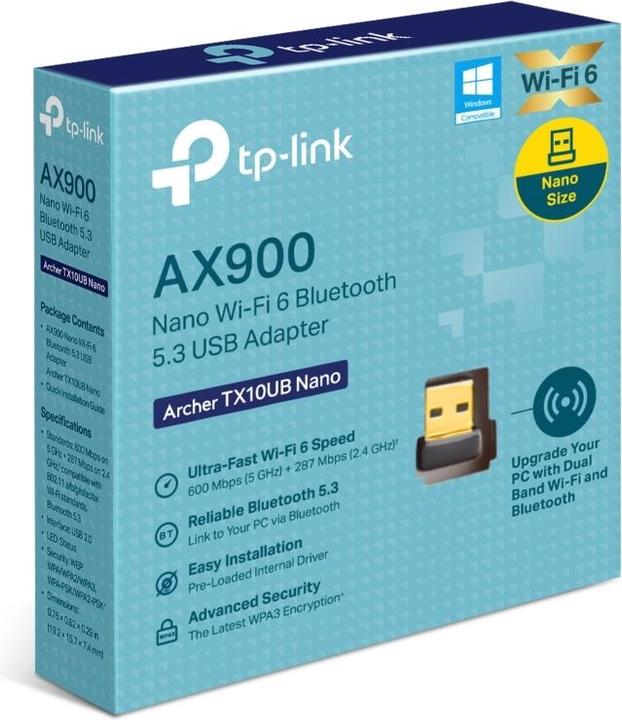 Produktbild TP-Link AX900 NANO WI-FI 6 BT 5.3 USB (USB)