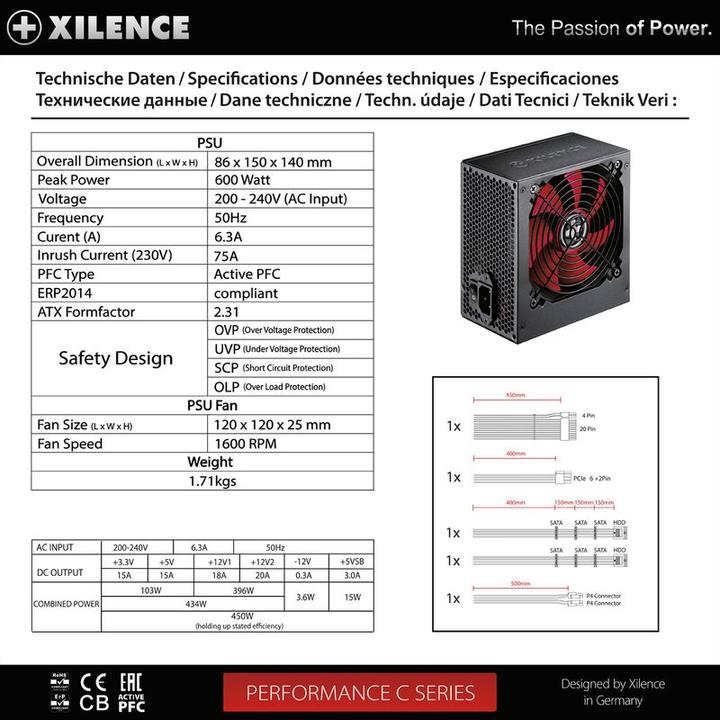 Image du produit Xilence XP600R6 (400 W)