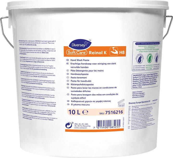 Nutritional values and ingredients Reinol K H8 Hand Wash Paste 0.5 l (Liquid soap, 500 ml)