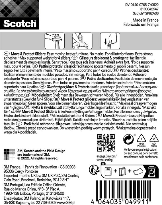 Produktbild Scotch Move & Protect (Kunststoffgleiter, 8 Stück)