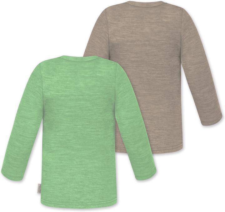 Actual product image Normani 2-pack baby merino longsleeve "Taupo" - 9473 (98, 104)