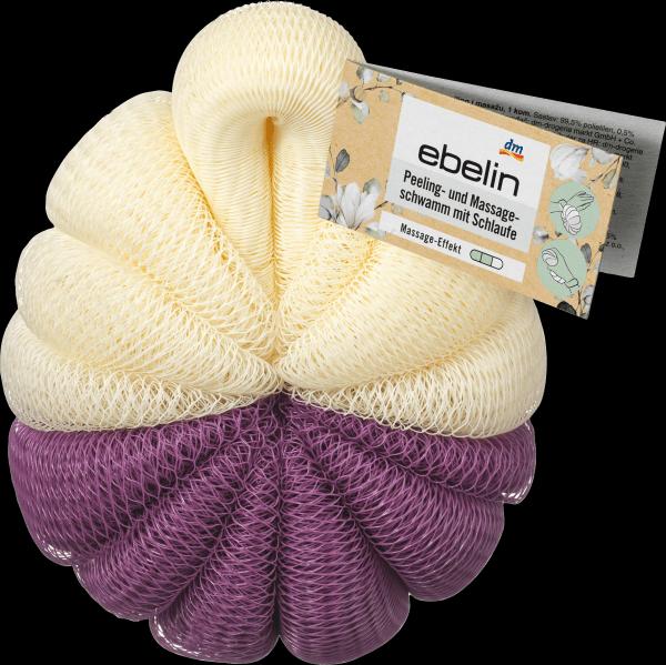 Actual product image dm ebelin Exfoliating massage sponge with loop