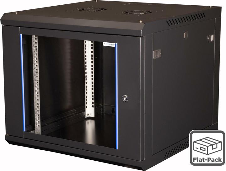 Wirewin 19/ Wandschrank, einteilig, Pro 3nd Generation, Flat-Pack, 600x450mm, schwarz (9 HE, 19 Zoll Rack)