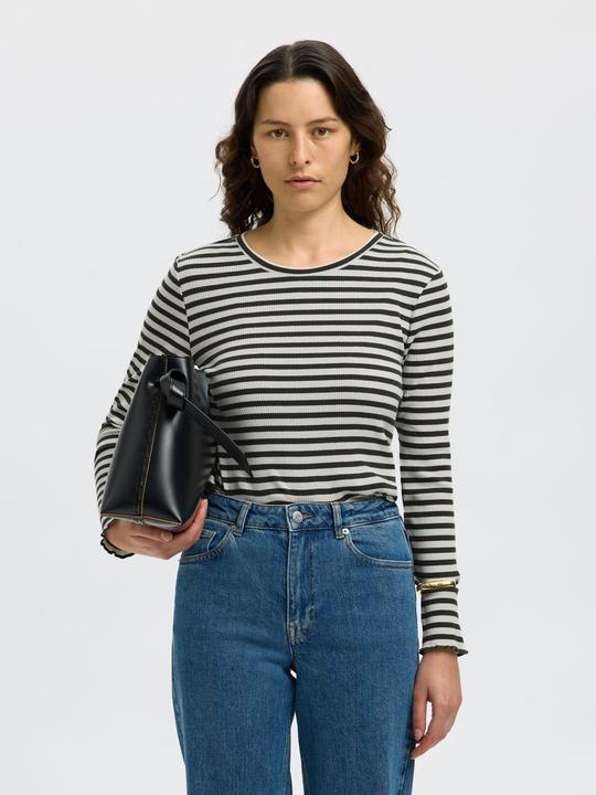Produktbild Selected Femme Slfanna Ls Crew Neck Tee Str Noos (L)
