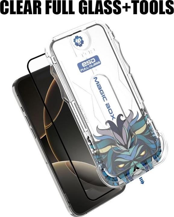 Actual product image Lito Armoured glass incl. installation tool (1 Piece, Apple iPhone 16 Pro Max)