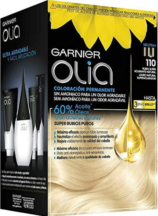 Garnier OLIA coloración permanente #110 rubio super aclarante 4 pz (110 Super Blush Blonde)