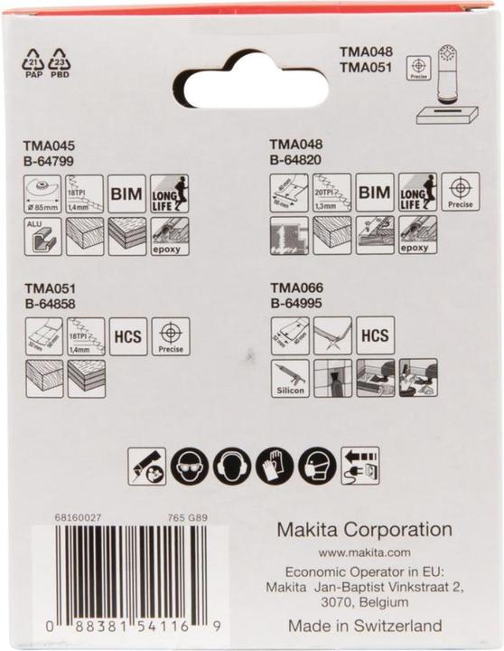 Actual product image Makita Maki Floor Set 2 4pcs B-67505