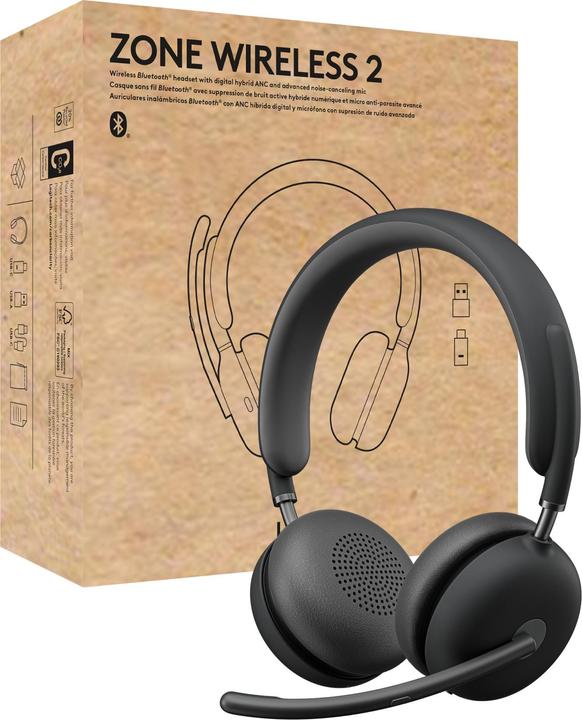 Immagine prodotto Logitech Zone Wireless 2 (Senza fili, Cablato, USB-C)