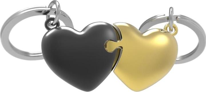 Actual product image MTM Gifts Heart Puzzle keyring pendant