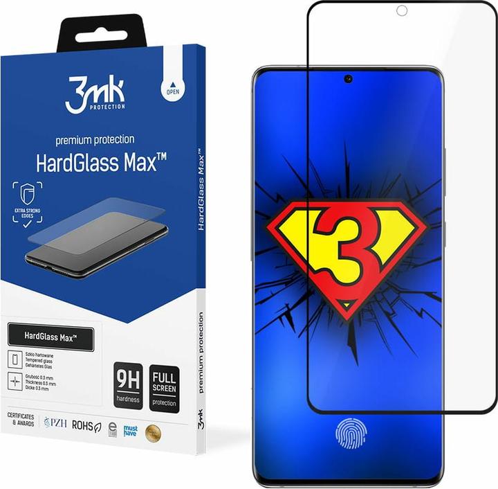 Image du produit 3MK Samsung Galaxy S20 5G Black - HardGlass Max? FingerPrint (1 pièce(s), Samsung Galaxy S20)