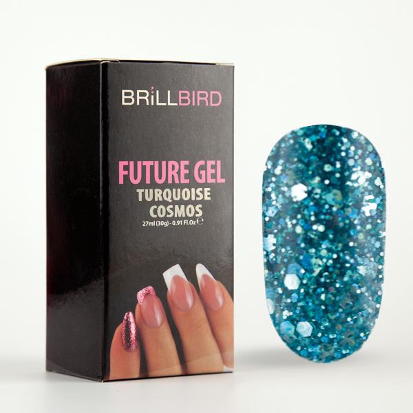 Immagine prodotto BrillBird Future Gel Turchese Cosmos - 30g (Essiccatore smalto per unghie, Turchese)