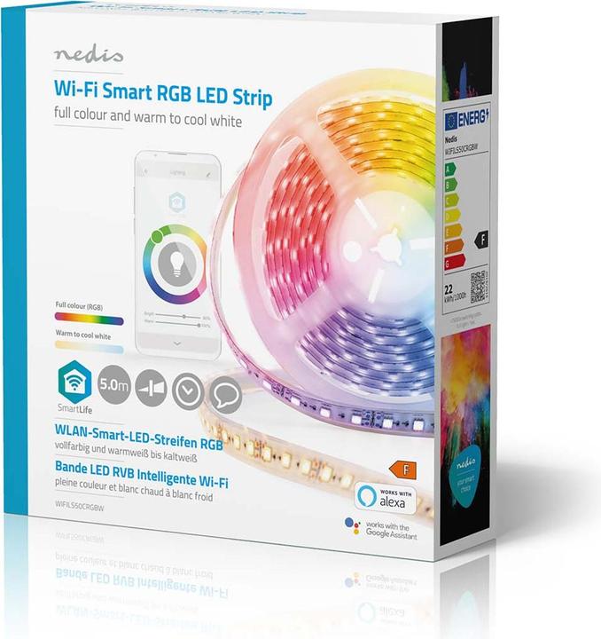 Produktbild Nedis Smartlife Full Color (Warmweiss, Rot, Kaltweiss, Grün, 500 cm, Indoor)
