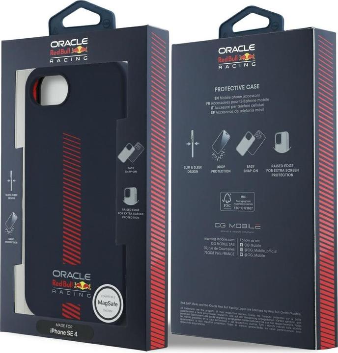 Actual product image Red Bull Case Silicone w/ Powerbar MagSafe for iPhone 16e navy blue (Apple iPhone 16e)