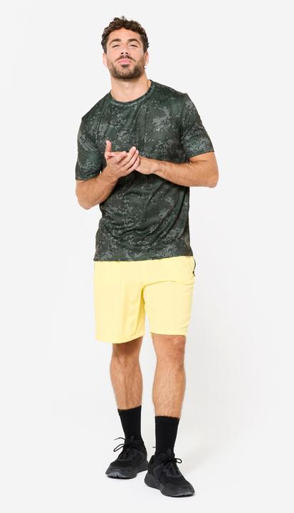 Image du produit Domyos Short de fitness avec poches zippées, jaune pastel (M)