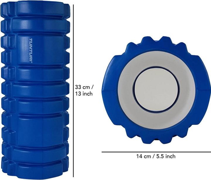 Produktbild Tunturi Yoga Schaumblock Massageroller 33 cm Blau