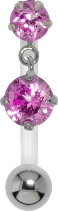 Rosa brillante, Argento, Trasparente