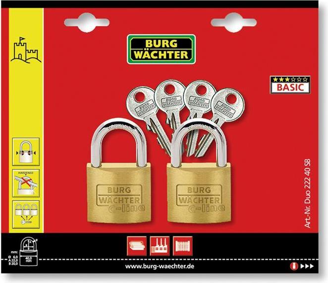 Produktbild Burg Wächter Zyl.-Schloss Duo 222 HB 20 26 SB