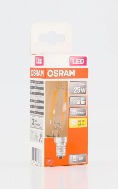 Actual product image Osram Star Classic B (E14, 2.50 W, 250 lm, 1 x, F)