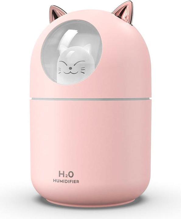 Produktbild VR Shinecon Nachtlicht Luftbefeuchter, Modell H2O Katze Rosa