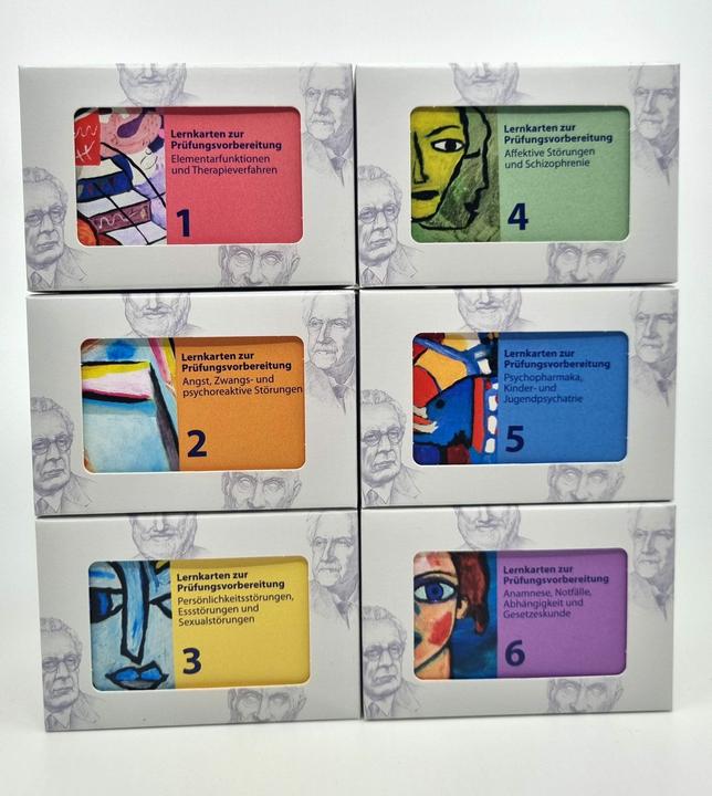 Produktbild Heilpraktiker Psychotherapie - 1200 Lernkarten - Teil 1-6 (Deutsch, Marcus Mery, 2020)