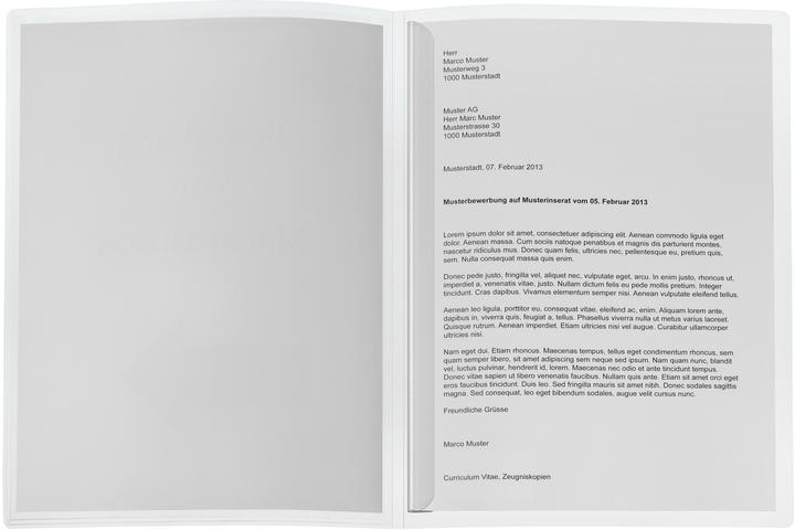 Produktbild Kolma Präsentationsmappe Vario A4 mit Klemmschiene 2-teilig farblos (A4, 1 x)