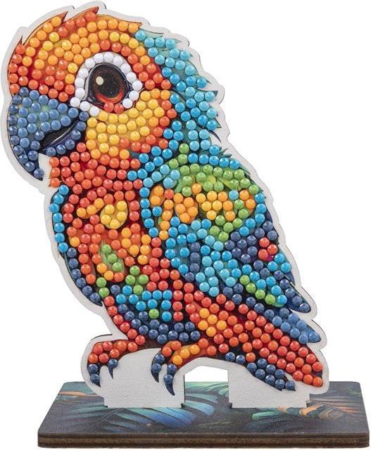 Actual product image Craft Buddy Jungle Papagei, Crystal Art Buddy, ca. 11x8cm