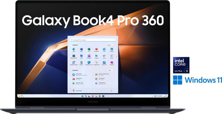 Actual product image Samsung Galaxy Book4 Pro 360 (16", Intel Core Ultra 5 125H, 16 GB, 512 GB, DE)