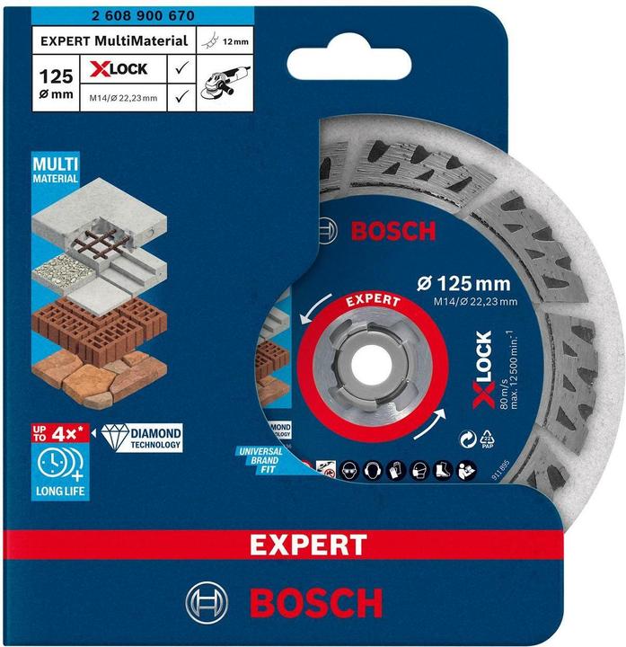 Immagine prodotto Bosch Professional Zubehör Disco da taglio con rivestimento diamantato X-LOCK