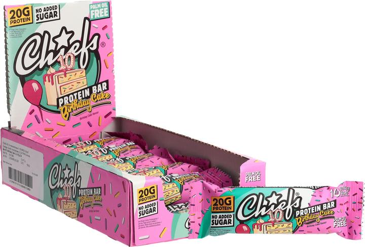 Immagine prodotto Chiefs Protein Bar Birthday Cake 55g (12 pz., 55 g)