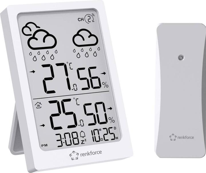 Immagine prodotto Renkforce RF-6416472 Funk-Wetterstation Weiss