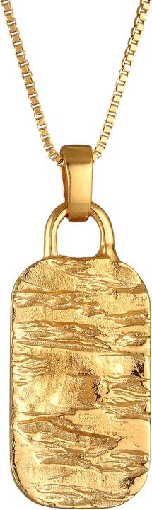 Immagine prodotto Kuzzoi Marchio Collana Piastra Militare Martellata Argento 925 (Argento 925, 55 cm)