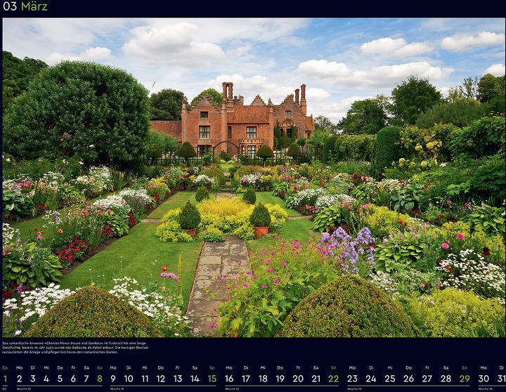 Produktbild Die schönsten Gärten der Welt - Wandkalender 2026 (60 x 45 cm, Harter Einband, Deutsch)